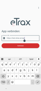 Mit dem eTrax-Server verbinden