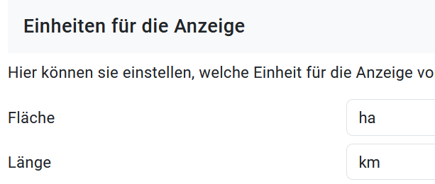 verwendete Einheiten