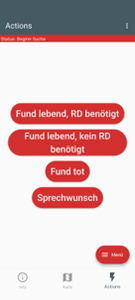 Quickactions Menü